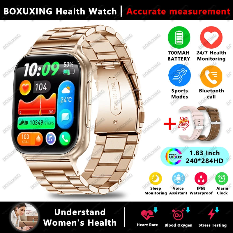New Bip 6 Pro Sports Smart Watch 700MAH Battery 1.83" AMOLED HD GPS Track IP68 Waterproof Heart Rate Bluetooth Call Smartwatches