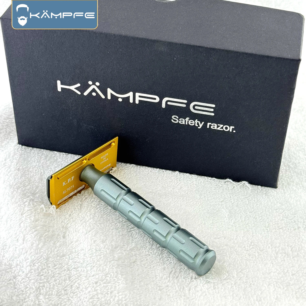 KAMPFE CNC milling high-quality AL7075 aluminum double-edged safety shaver men's exquisite gift hair salon tool