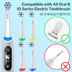 4 8 12 Pack Toothbrushes Head, Compatible with Oral B iO 2/3/4/5/6/7/8/9/10 Series Electric Toothbrush Replacement Brush Heads