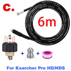 6M Sewer Drain Water Cleaning Hose Pipe Cleaner for Karcher Huter Hammer Nilfisk STIHL Bosch Lavor High Pressure Washer