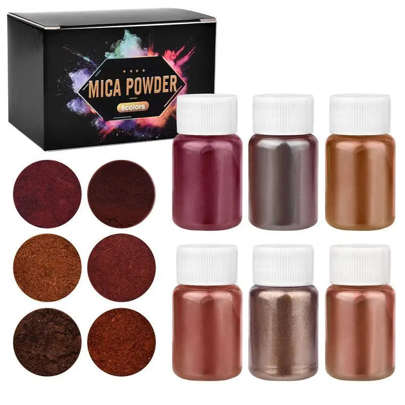 6/24/30Colors Epoxy Resin Dye Mica Powder Powdered Pigments Set Resin Mica Pearlescent Resin Pearl Natural Micas Colorants Resin