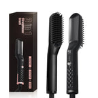 Hair Straightening Brush Hot Comb Straightener Electric Negative Ion Heating Comb For Men Beard Wet Dry Use Quick Hair Styler