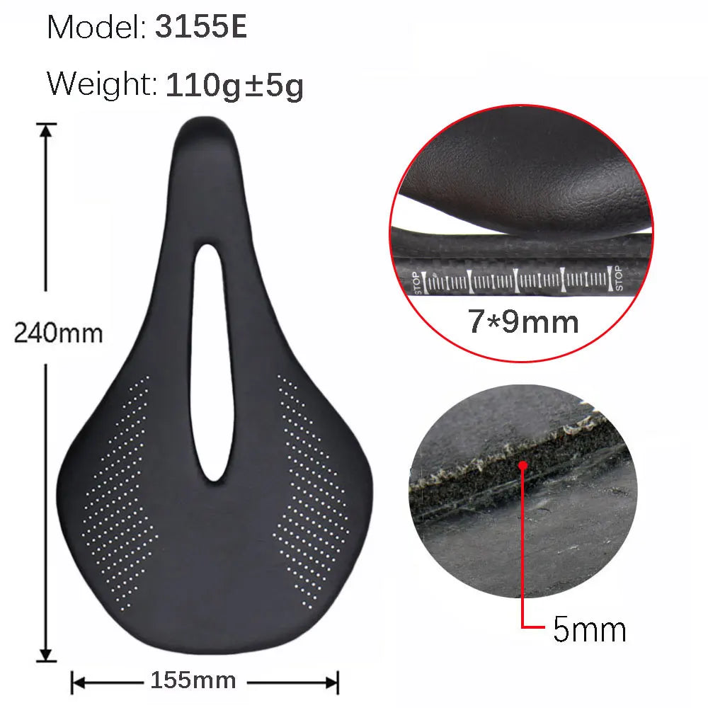 elitaone Bicycle saddle Carbon Power Road/MTB Bike Saddle 143mm 155mm Triathlon Bicycle Saddles Ultralight 98g