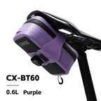 CXWXC TPU Bicycle Saddle Bag 0.6L Self Locking Knob Tail Bag Portable BOA Cycling Bag Waterproof Thick Hardened Mini Bike Bags
