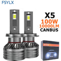 X5 100W H7 Car LED Headlight Bulb Fog Light Canbus 6000k K5C H1 H4 H7 H11 9005 9006 Auto LED Headlamp H11 Led Lights for Car