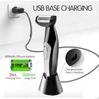 New Electric Back Shaver USB Charging Back Hair Removal Device with Handle All Machine Body Waterproof Back Hair Trimmer Men