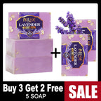 AILKE Lavender Oatmeal Whitening Soap Bar, Clean Skin, Anti Acne, Black Spots, With Coconut Oil, For All Skin Types, 200g