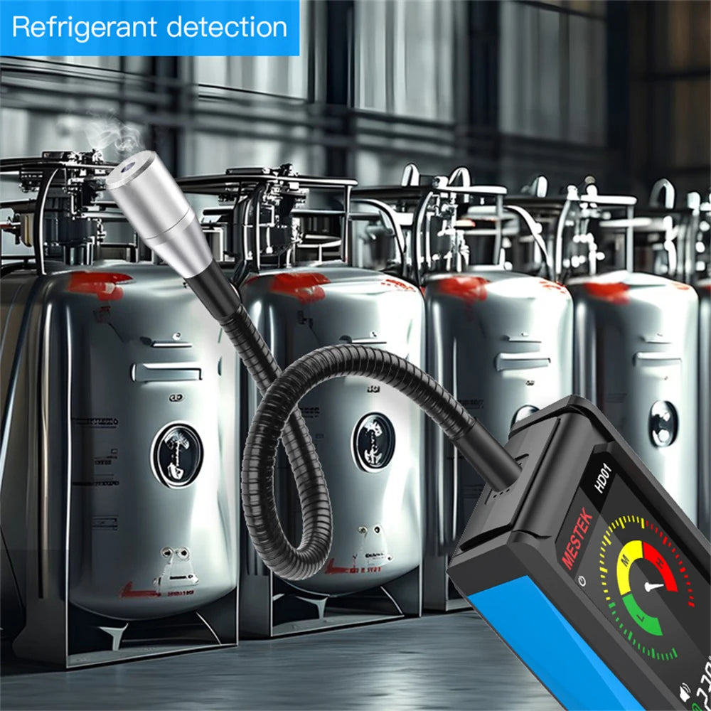 Air Conditioning Leak Detector Refrigerant Halogen Tester Meter HFC HCFC CFC PFC HFO R22 R32 R134A Combustible Gas Detector
