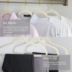 10/20Pcs 44.5cm Large Flocked Plastic Hangers, Men's Large Coat Hangers, Sturdy and Durable, Non-Slip and Non-Deformable, with Gold Hooks, High-End and Elegant