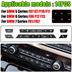 BMW 5/7 Series F07 F10 F11 F01 F02 climate control fan speed button cover set