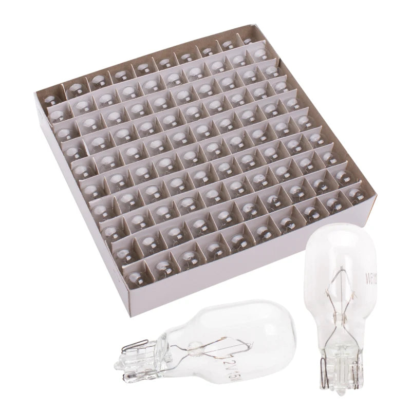 Wholesales 100pcs/lot Warm White T15 W16W Halogen Light 12V 18W Interior Clearance Light Dashboard Automotive Clear Glass
