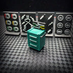 1/64 Scale Model Car Repair Shop Garage Display Wall Parts Resin Perforated Panel Set for Diorama Modification Custom Hobby