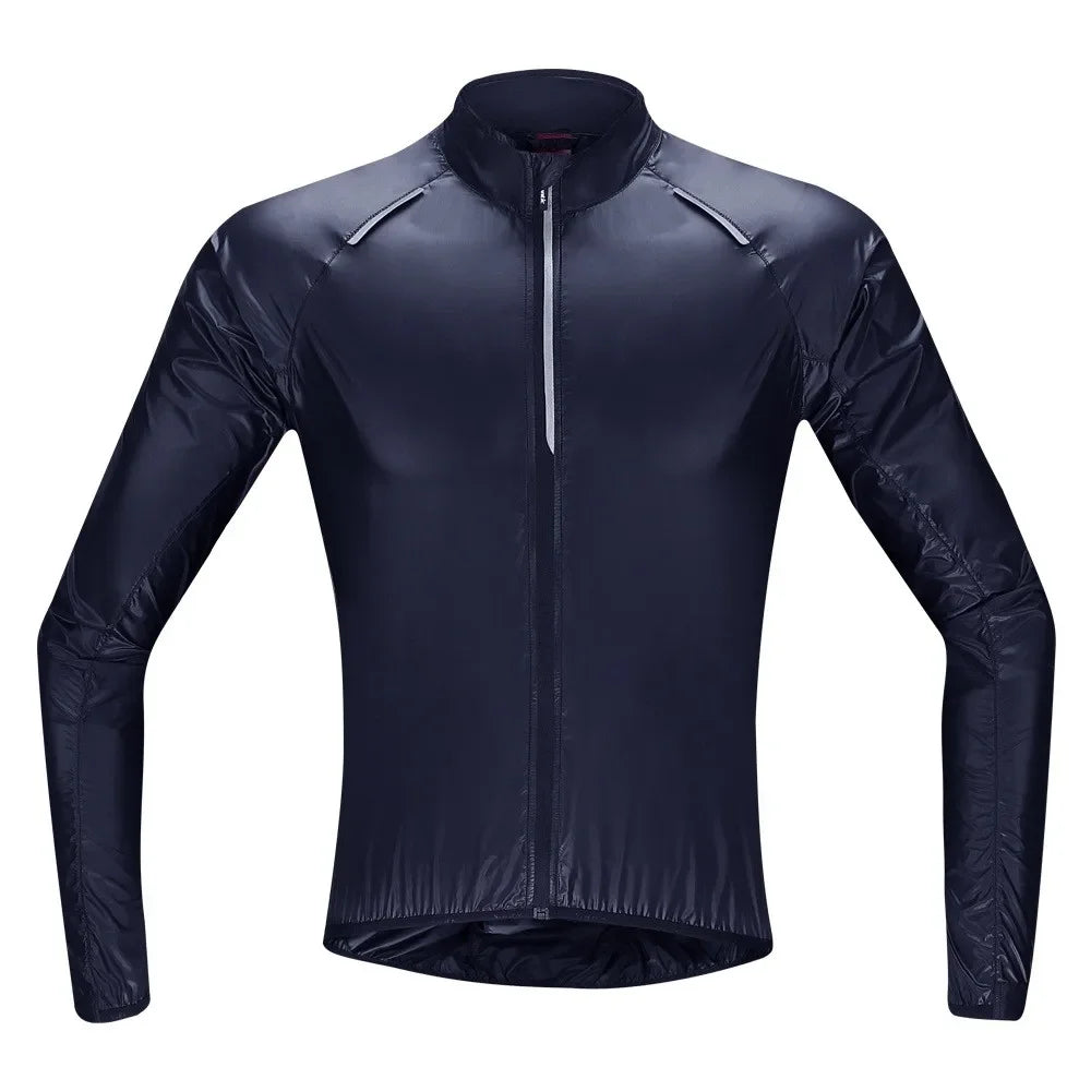 Santic Men's Lightweight Skin Coat Outdoor Packable Waterproof & Windproof Cycling Windbreaker MTB/Road Riding Bicycle Jackets