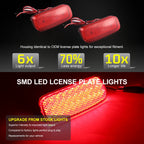 2X Red LED Rear Bumper Reflector Light 6340E6,6340E7 For Citroen C1 C5 For Peugeot 107 206 607 Expert For Fiat Scudo 2007-up