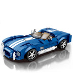 312PCS Blue Sport Car Building Block Set Creative City Vehicle Diy Car Model Bricks Desktop Display Toys For Kids Holiday Gifts