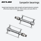 GUB QR006 Retro Quick Release Folding Mountain Bike Aluminum Alloy Bicycle Pedal with Triple Bearings Anti-Slip