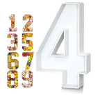 Food Fillable Number Shaped Sweets Flower Candy Cupcake Container Box for Wedding Anniversary Birthday Party Baby Shower Decore