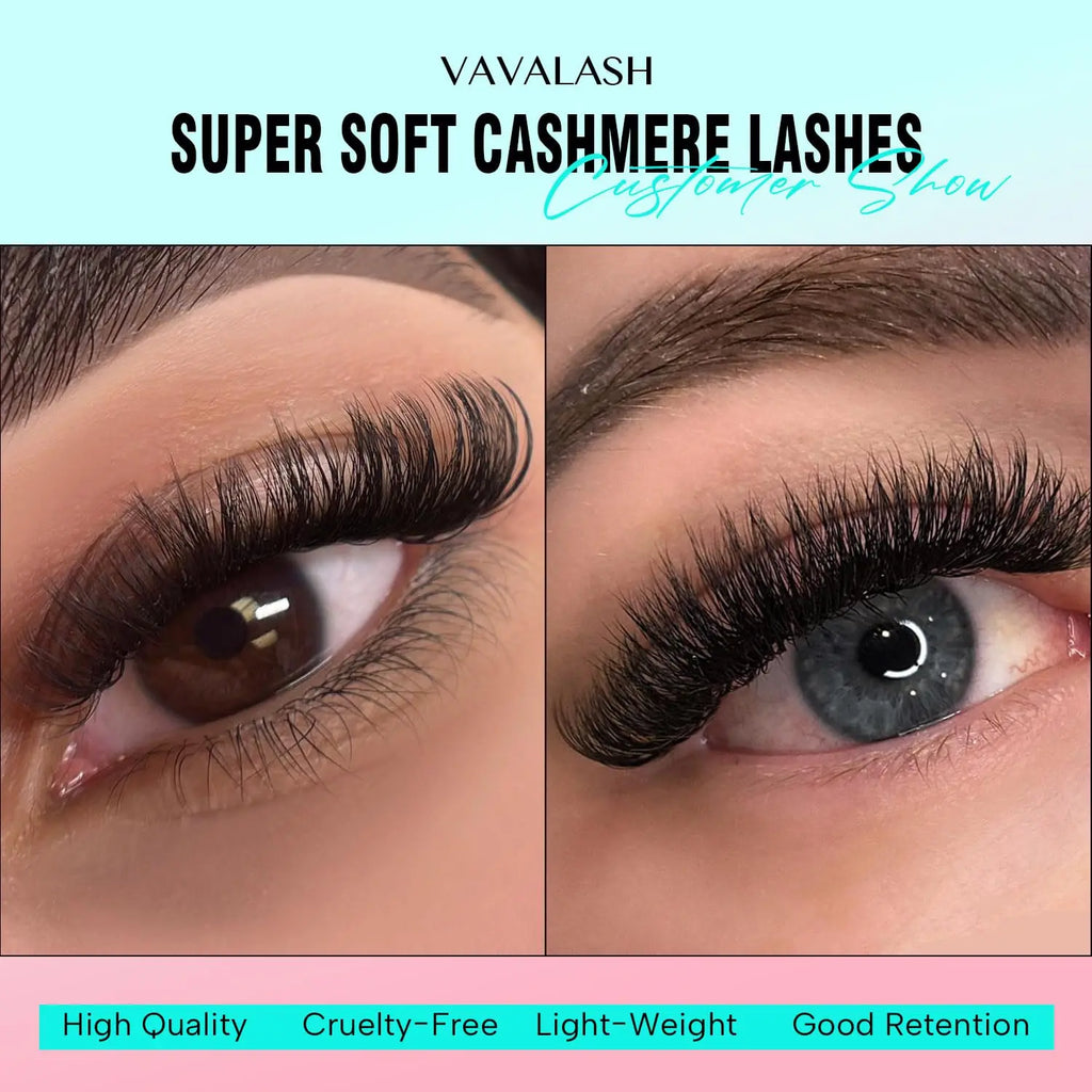 VAVALASH Cashmere Volume Eyelash Extension Tray C Curl 0.03mm/0.05mm Length Options