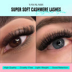 VAVALASH Cashmere Volume Eyelash Extension Tray C Curl 0.03mm/0.05mm Length Options
