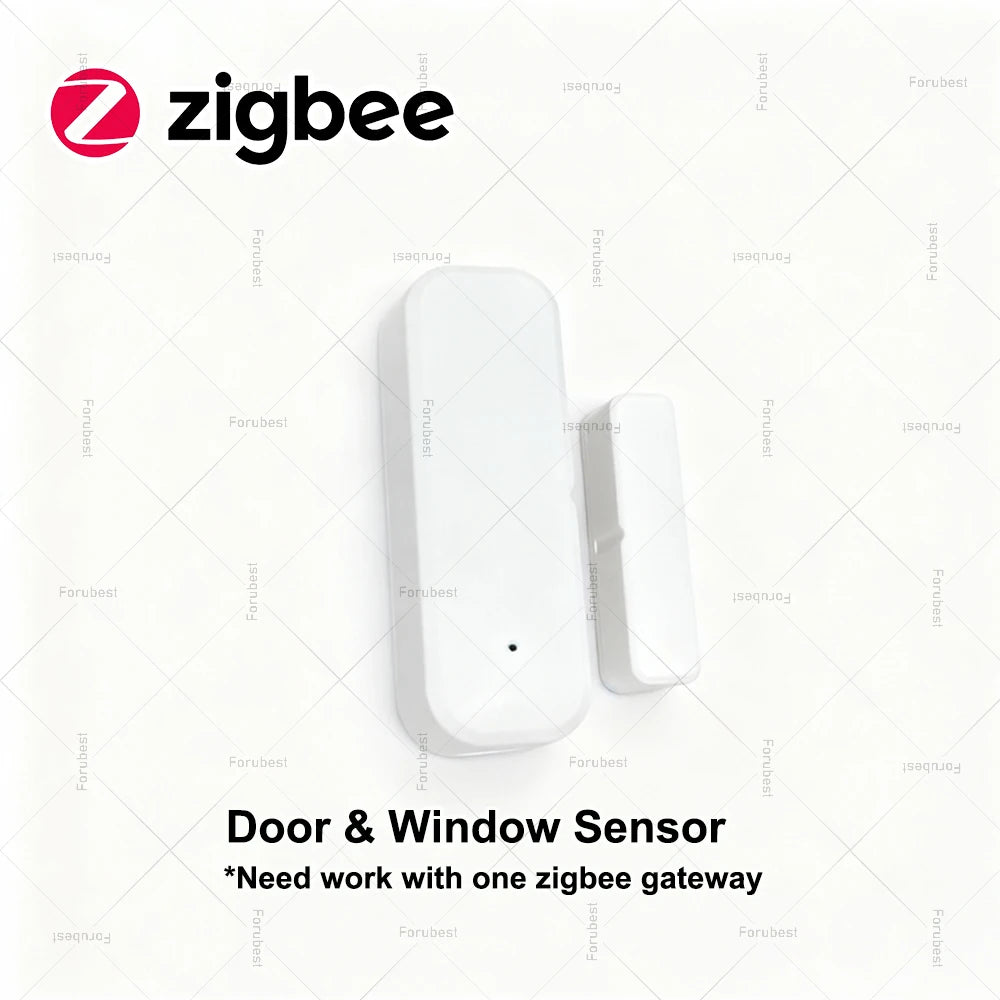 Tuya Zigbee Smart Door Sensor Contact Sensor Window Door Open Closed Detector Home Security Protection Device Works With Z2MQTT