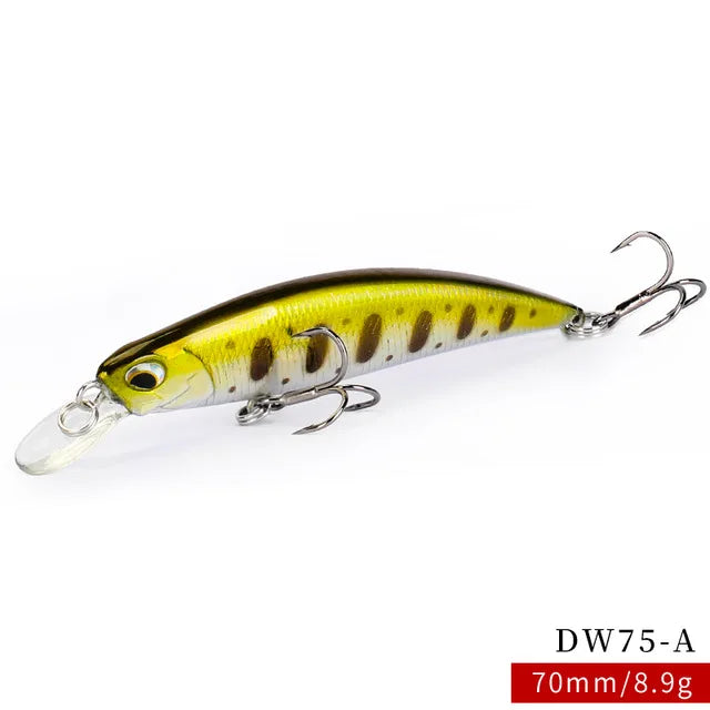 TSURINOYA 6pcs DW75 Sinking Jerkbait Fishing Lure 70mm 8.9g Minnow Hard Lure With Hook ABS Plastic Isca Artificial Leurre