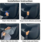 For Tesla Model 3/Y Car Door Anti-Kick Pad Leather Side Door Panel Protective Stickers Trim Anti-Dirty Mat Interior Accessories