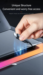 For Tesla Model Y Juniper Fast Charging USB Docing Station with Rainbow Light for Model 3 Highland Retractable Ambient Lighting