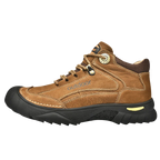 HIKEUP Men's Outdoor Hiking Shoes Cow Leather Winte Boot Waterproof Non-Slip Trekking Sneakers Durable Sports Protecting the toe