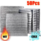 Aluminum Foil Thermal Insulated Food Delivery Bags 50pcs Pearl Cotton Liner, Multiple Sizes