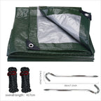 Large Tarpaulin Waterproof Heavy Duty 5x4m/3x2m Tarp Rain Cover Reinforced Multipurpose Outdoor Garden Backyard Awning Canopy