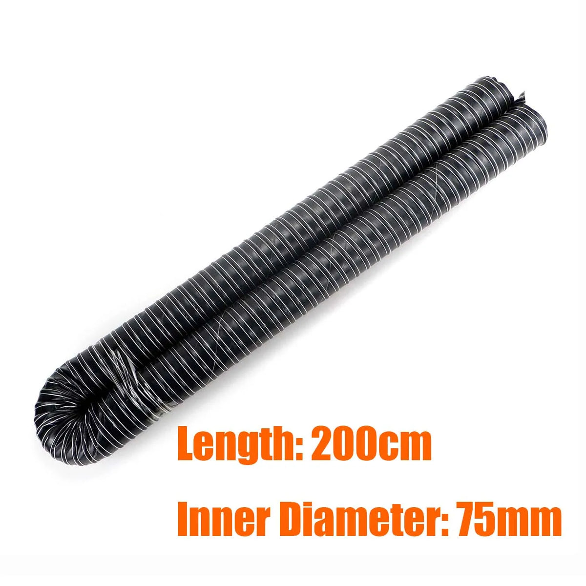60mm 76mm Inner Diameter Length 100cm Air Diesel Heater Duct Pipe Tube Hose High Temp Resistant For Car Camper Truck Caravan