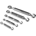 5PCS Hook And Eye OC Type Turnbuckle Size Stainless Steel 304 Heavy Duty Rigging Sailing Hardware Turnbuckle Wire Rope Tension