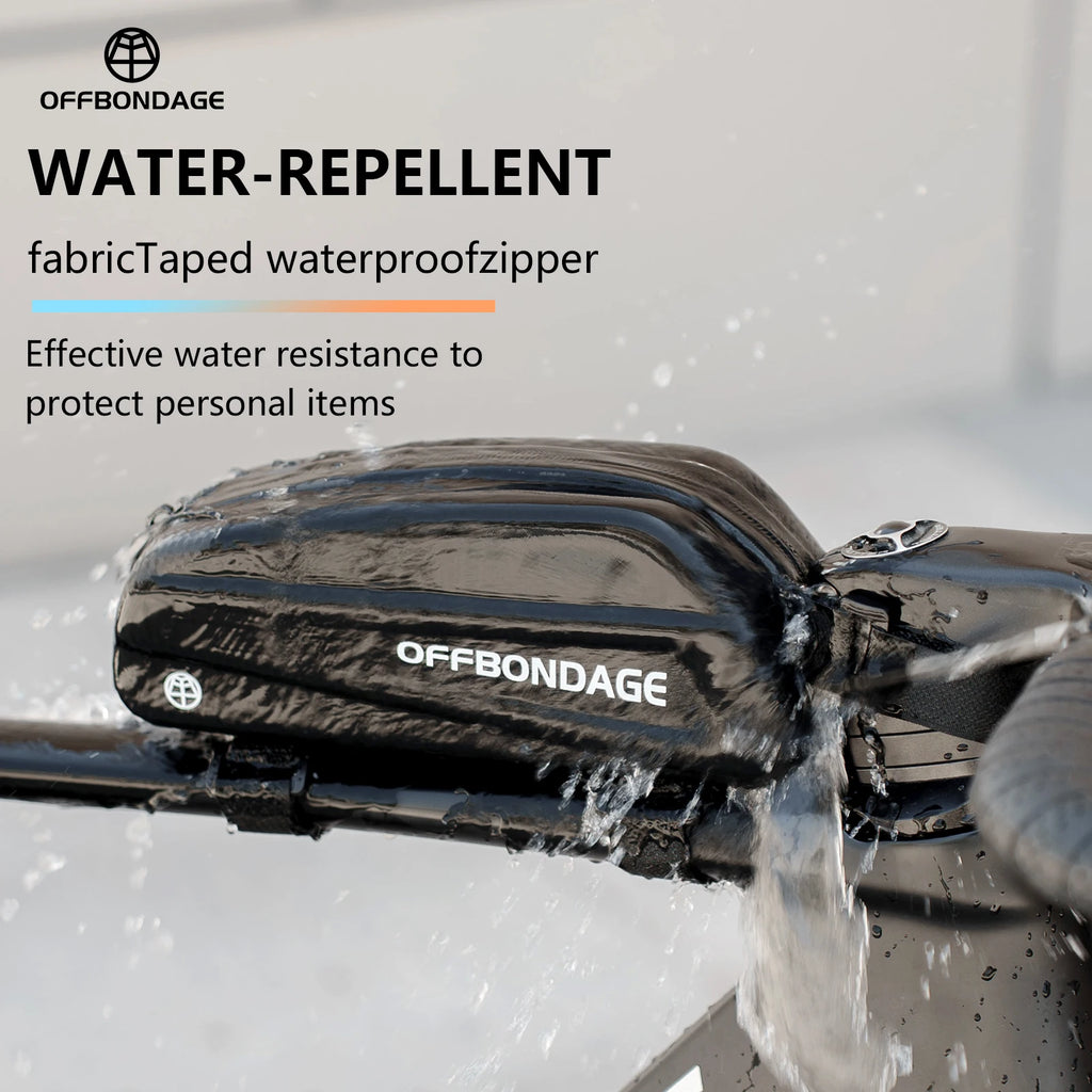 OFFBONDAGE Hard Shell Bike Front Bag 0.8L EVA Waterproof Bicycle Bag MTB Road Bike Top Tube Bag Cycling Storage Bike Accessories