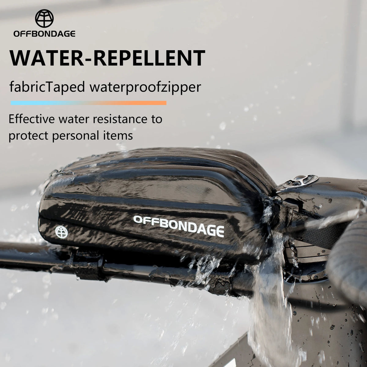 OFFBONDAGE Hard Shell Bike Front Bag 0.8L EVA Waterproof Bicycle Bag MTB Road Bike Top Tube Bag Cycling Storage Bike Accessories