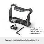 SmallRig a7s3 A7siii DSLR Cage for Sony Alpha 7S III Camera Cage With Cold Shoe Mount and Nato Rail Video DIY Cage Rig 2999