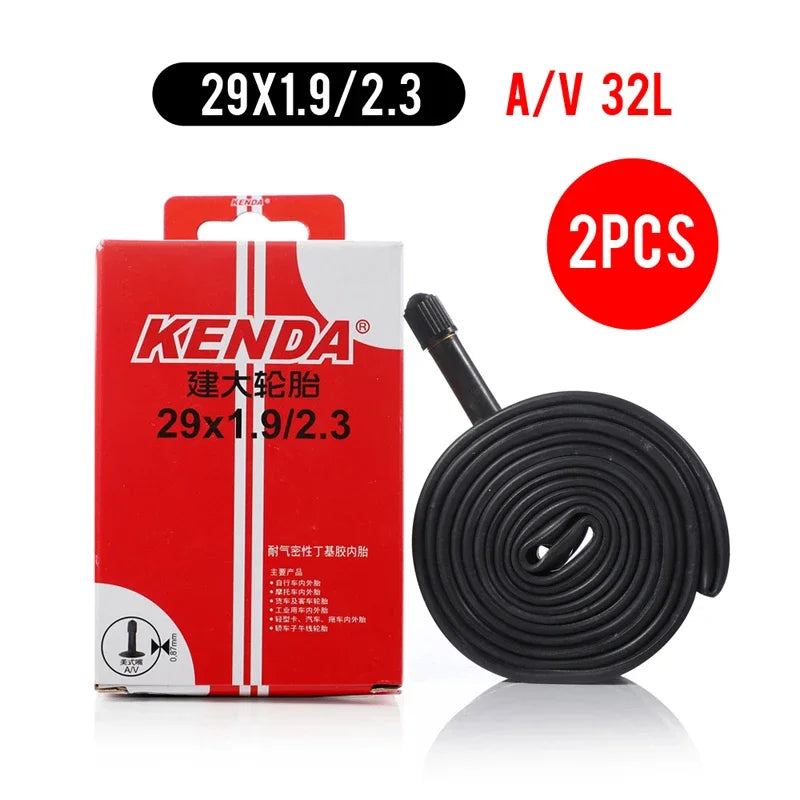 2PCS KENDA Bicycle Inner Tube MTB Bike Tires 26 27.5 29 Inches 1.5/1.75 1.9/2.125 2.3/2.4 AV FV Cycling Butyl Rubber Inner Tube