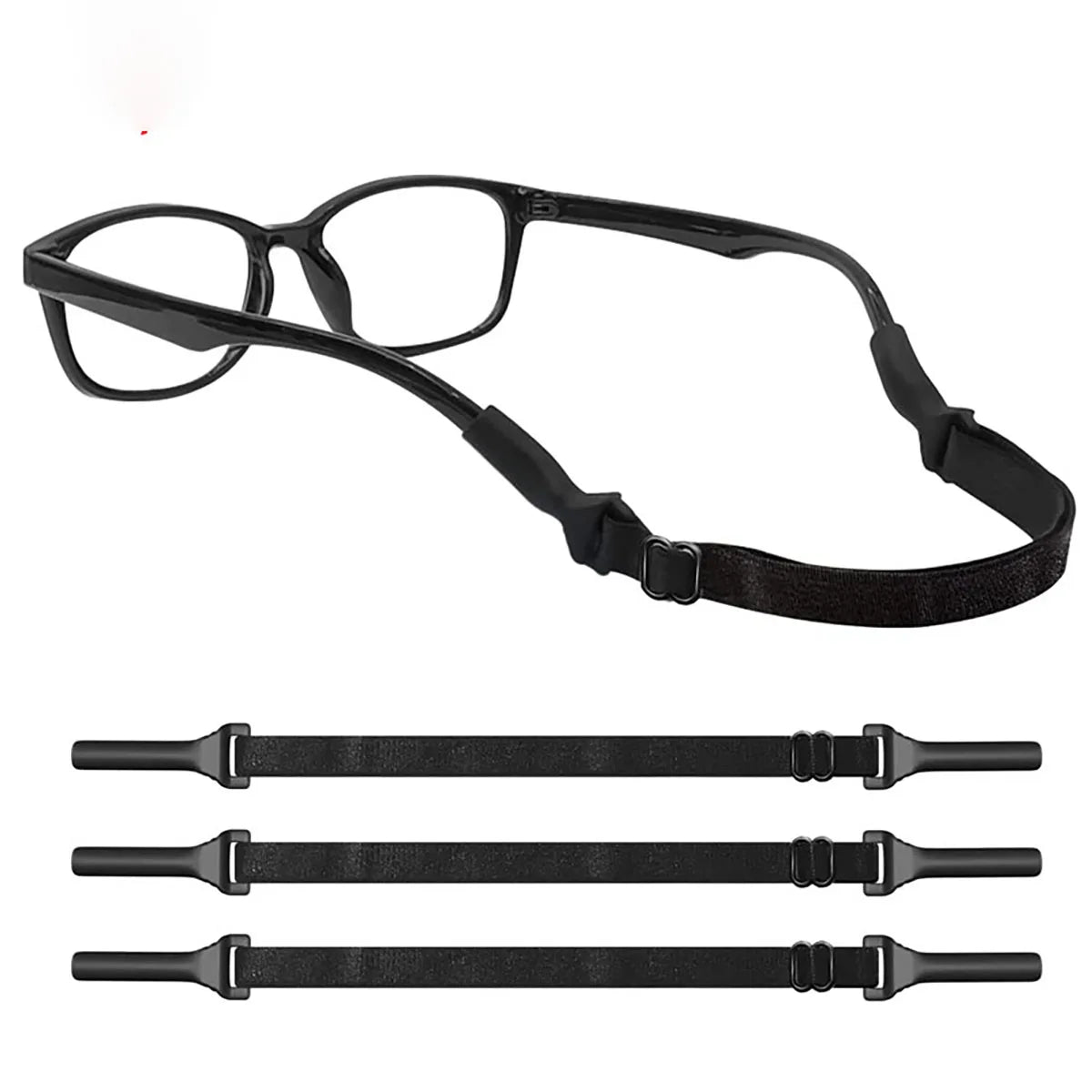 2Pcs Glasses Chain Adjustable Size Elastic Rope Glasses Strap Sport Non Slip And Anti Drop Fixer Glasses Cord