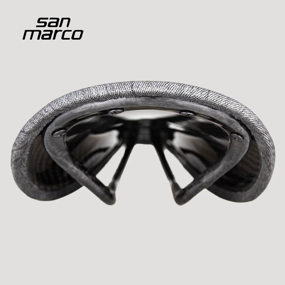 Ultralight San Marco Saddle Full Carbon Road Grave MTB Bike Seat for Men Women BMX Seat 265*150mm 130g Comfortable Cycling Parts