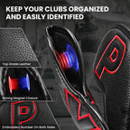 Golf Iron Covers Set Strong Magnetic Closure Value 10 Pack, Double Side Number Synthetic Leather Deluxe Club Headcover