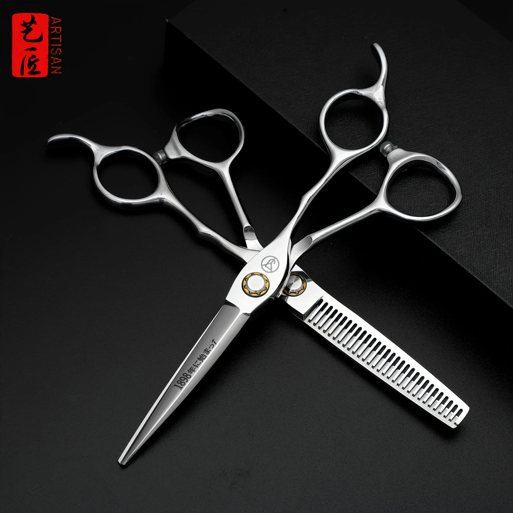40C Steel Professional Hairdressing Scissors - Advanced craftsmanship, nano-level sharpness, hand-polished bearings, sharp and d