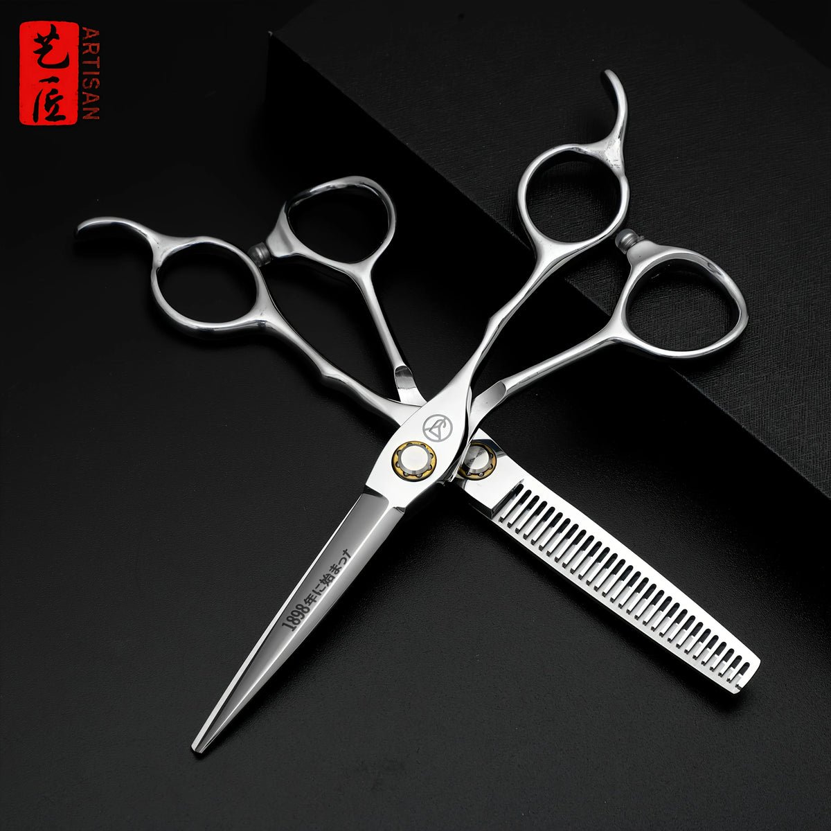 40C Steel Professional Hairdressing Scissors - Advanced craftsmanship, nano-level sharpness, hand-polished bearings, sharp and d