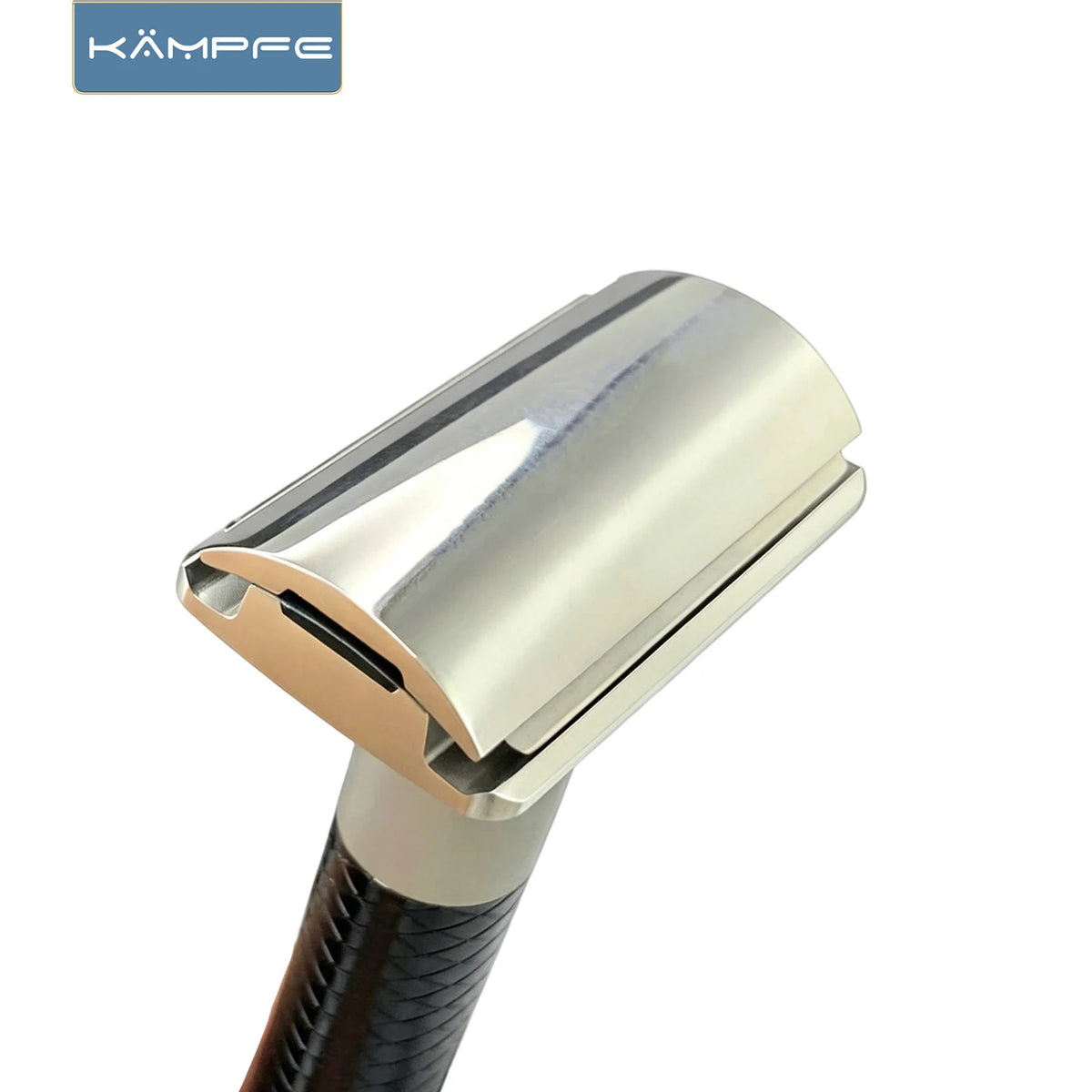 KAMPFE 316L Stainless Steel Manual Safety Razor Head, Polished CNC Milled, ST05P/ST05X
