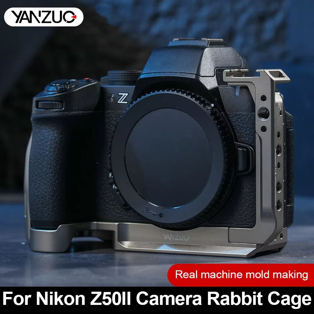 YANZUO Nikon Z50 II Camera Cage Kit2 Black-MiniGrip Metal Expansion Frame