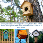 10Pcs Bird House Protective Cover 1/2 Inch Opening Rustproof Copper Bluebird House Predator Guard with Screw for Outdoor, Houses