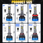 K5C H7 LED 30000LM Canbus Headlights H1 H4 H11 9012 HIR2 H8 9005 9006 HB3 HB4 Car Lamp Fog Lamp High Power 6000K 5570 CSP Chip