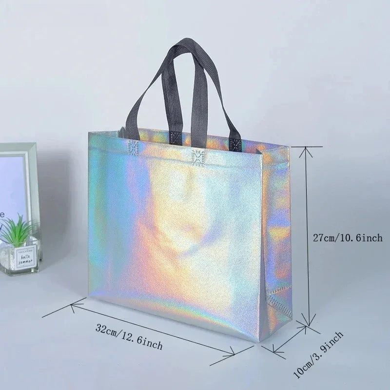 10/20PCS Non Woven Tote Bag Reusable Shopping Gift Bag for Women Clothing Fashion Store Eco Friendly Handbag Carry Bag