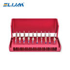 ELIJAH 30PCS/Set Dental Diamond Burs Drill Aluminum Burs Sterilization Block Dental Hospital Tool for High Speed Handpiece