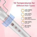 Hatteker Professional Hair Curling Iron Ceramic Triple Barrel Waver Electric Hair Styling Tool for Versatile Curls And Waves EU