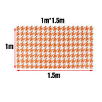 Houndstooth Cotton Linen Upholstery Fabric 1x1.5m Black-White Car Seat Door Panel Headliner