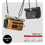 Rhinowalk Bike Handlebar Bag 4L Quick Release For Brompton Folding Bike Front Tube Basket Bag With MOLLE System Urban Cycling